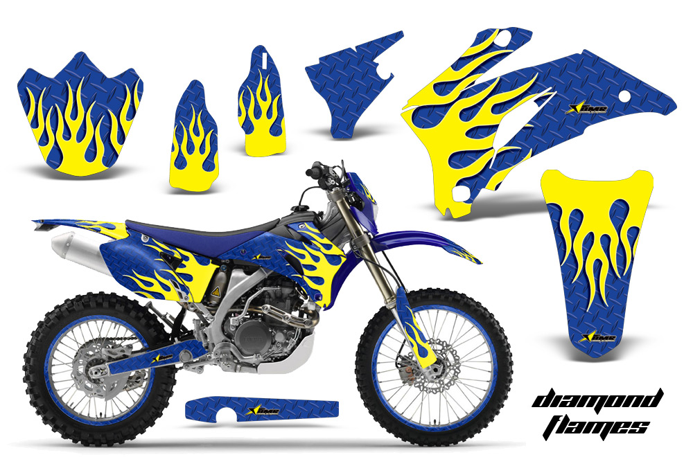 Yamaha WR250F WR450F 07-11 Graphics Kit DF YBL NPs